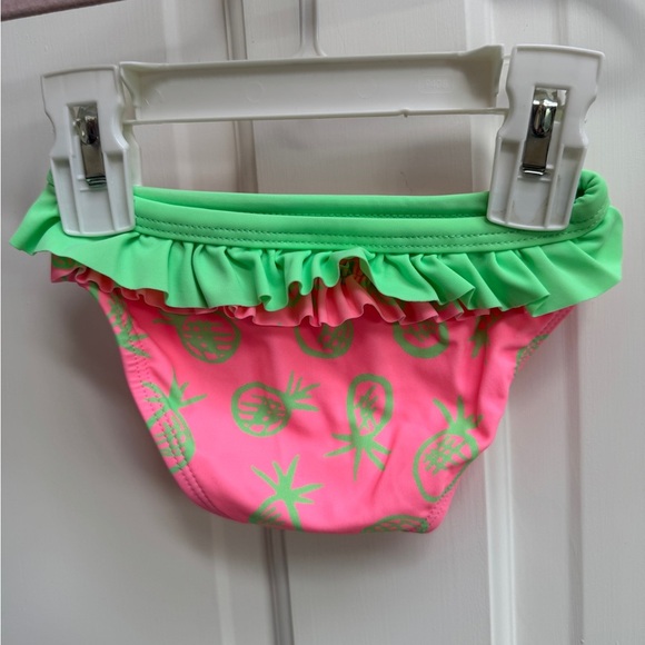 NWOT Okie Dokie 2T Girls Pink and Green Pineapple Bikini Bottom Swimsuit - Picture 4 of 5